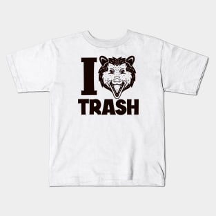 I Love Trash Possum Kids T-Shirt